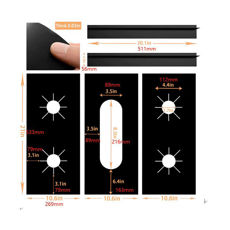 High Temperature Resistant Gas Stove Cleaning Mat - Kitchen Protection Pad