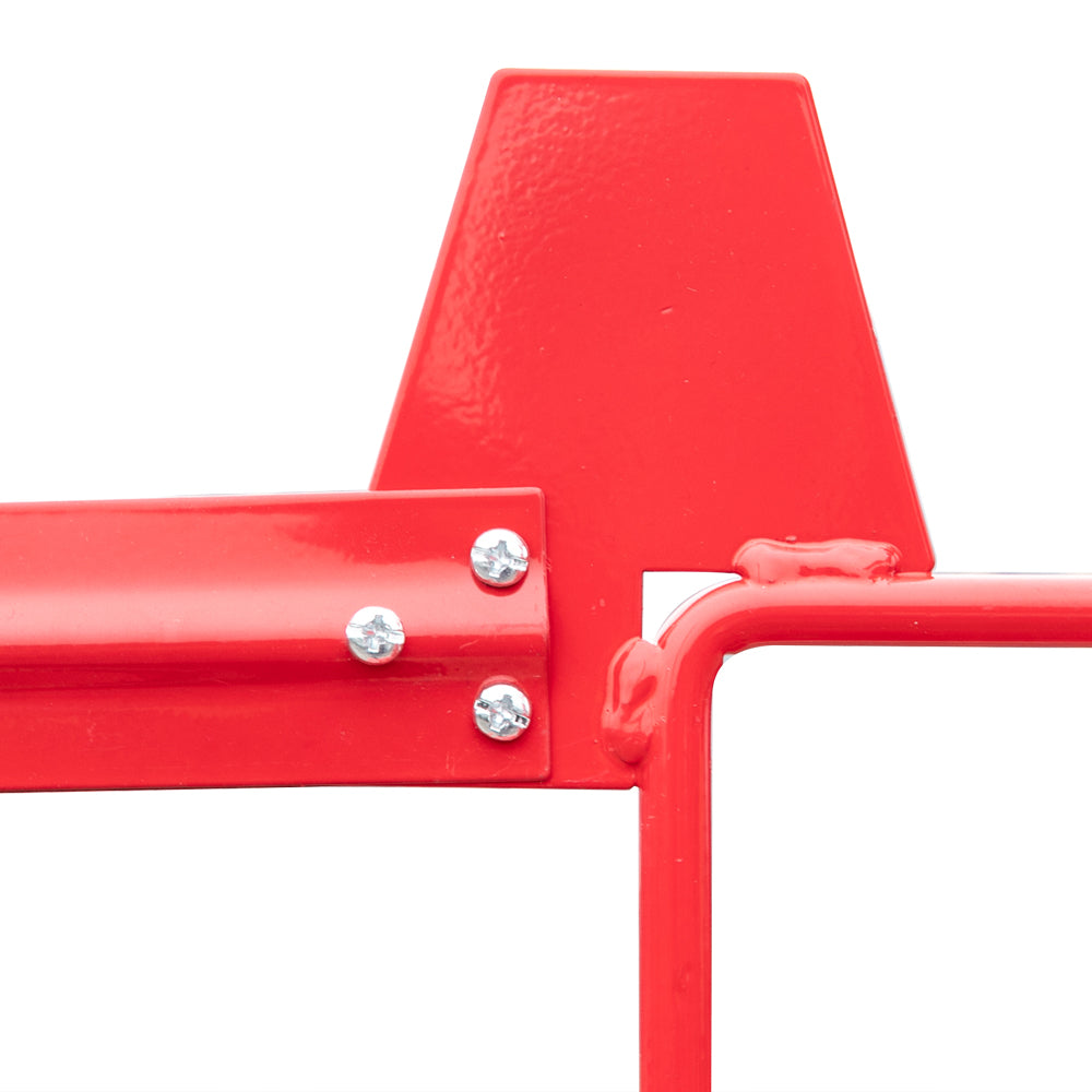 8FT Weather Resistant Garden Windmill with Steel Frame - Red Decorative Windmill for Lawn & Yard