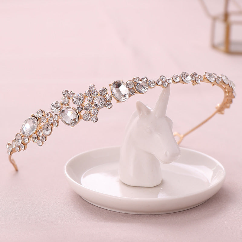 Women's Rhinestone Hair Hoop Crown - Gold & Silver Hair Accessories