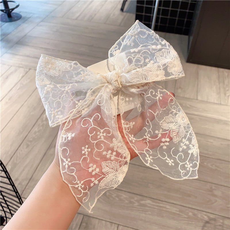 Lace Bow Hairpin Clip - Multiple Colors