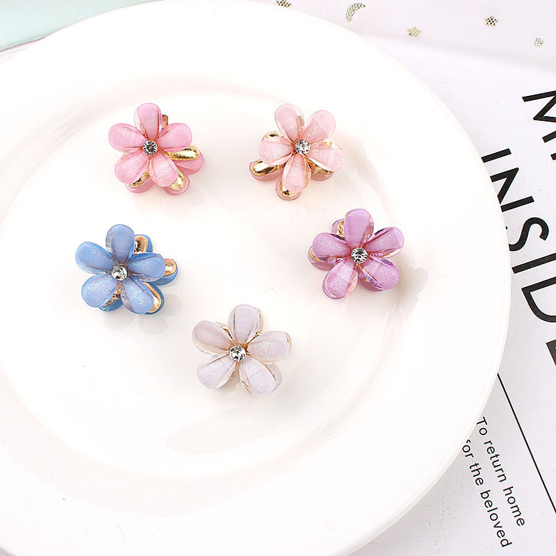 Mini Flower Hair Accessories Set for Women - Colorful Hair Pins & Clips