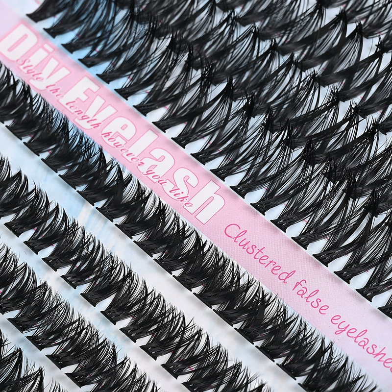 640 Pcs Lash Clusters - 9-16mm D Curl Fluffy Individual Eyelashes