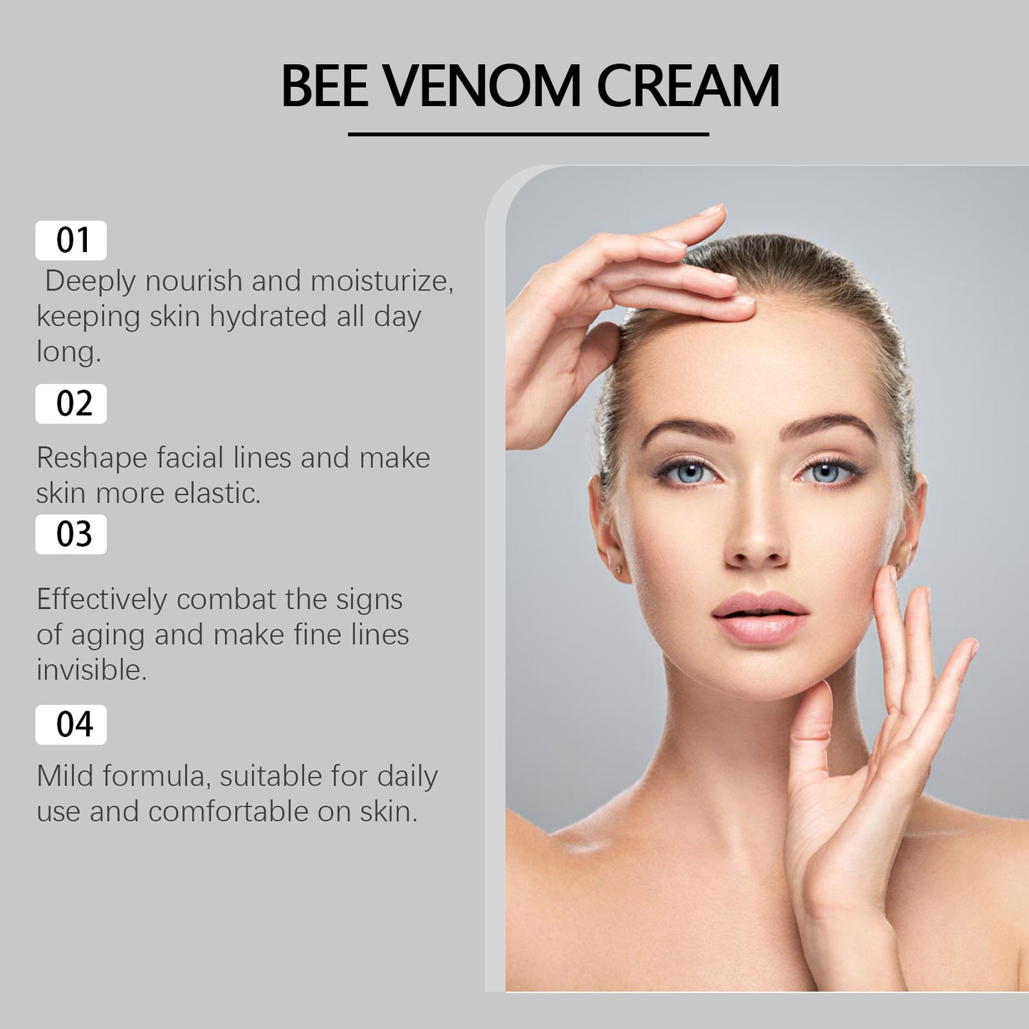 Bee Venom Anti-Wrinkle Firming Face Cream - Deep Hydrating Moisturizer