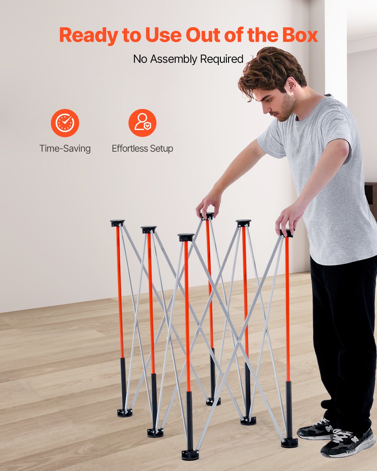 Portable Folding Workstand 4.15x2.18ft, 2500lbs Capacity, Aluminum Support