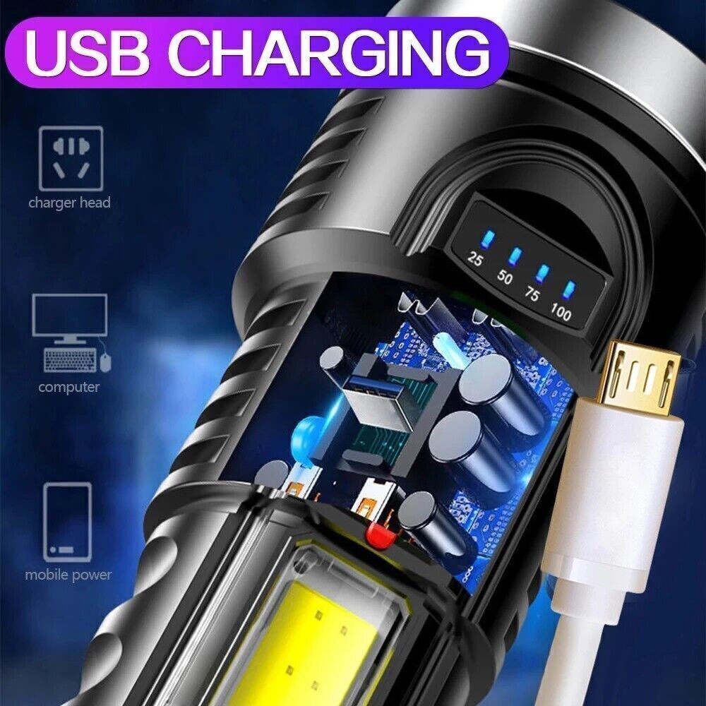 Rechargeable LED Work Light with Built-in Battery and Multiple Modes