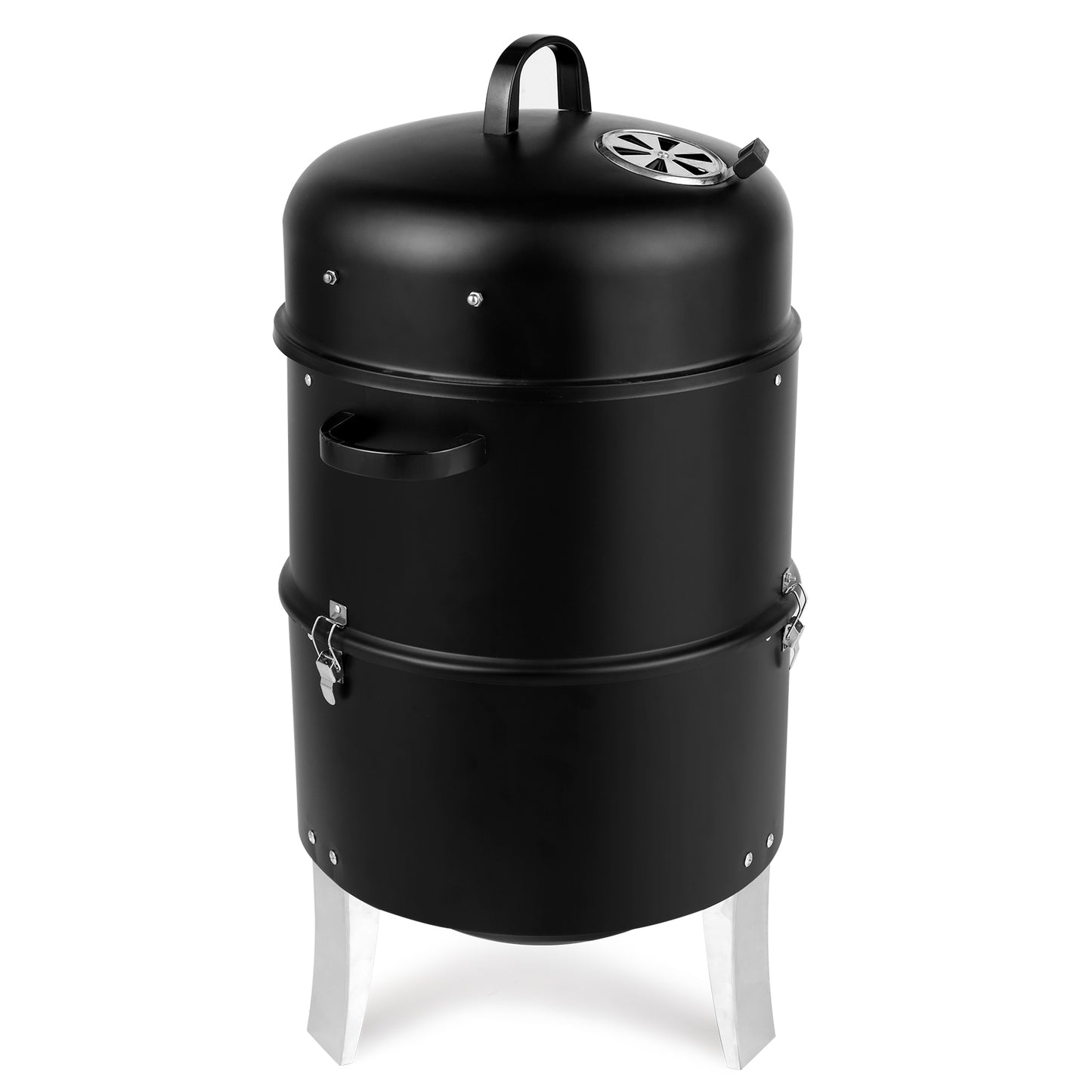 Vertical Charcoal Smoker 18.5 Inch Heavy Duty Portable Outdoor Grill with Thermometer