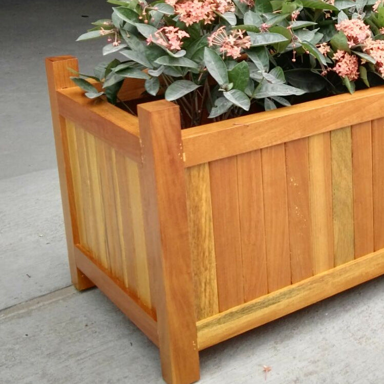 Solid Wood Flower Box Large Landscape Plant Container for Garden & Home
