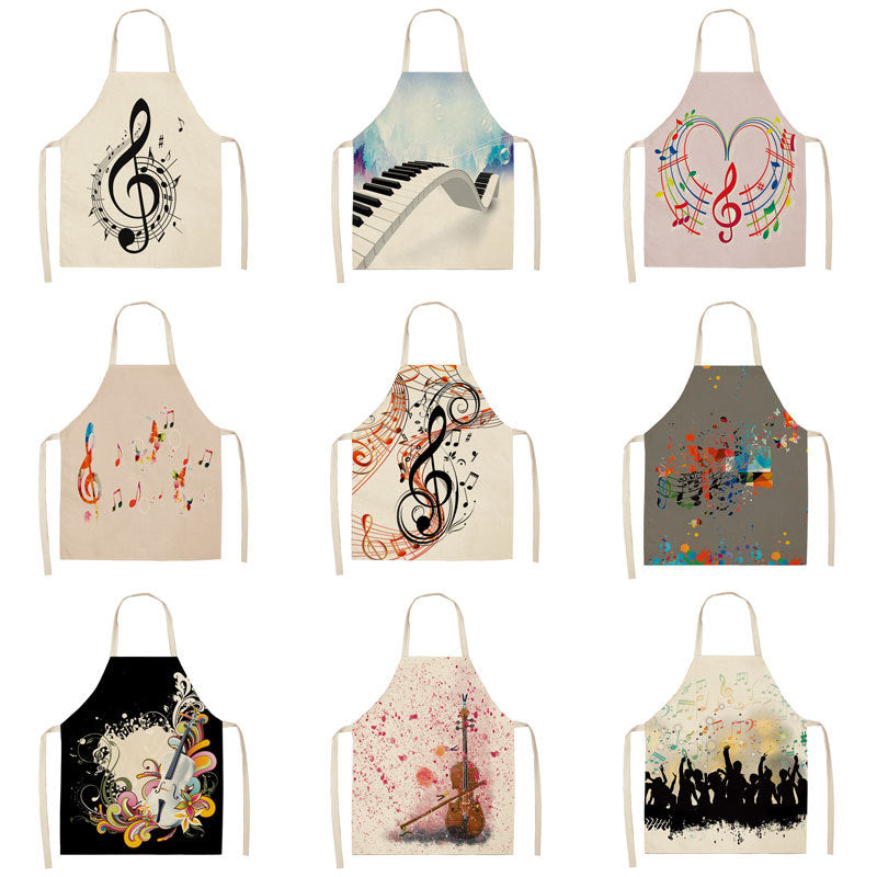 Digital Printing Linen Apron with Modern Design and Multiple Sizes