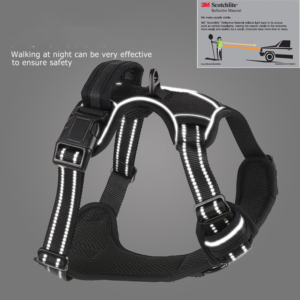 No Pull Breathable Reflective Dog Harness with Adjustable Size and Color Options