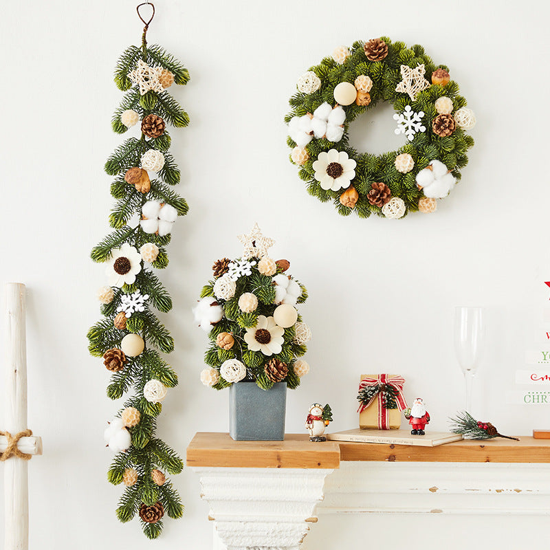Christmas Wreath Cane Decorations for Holiday Home Decor