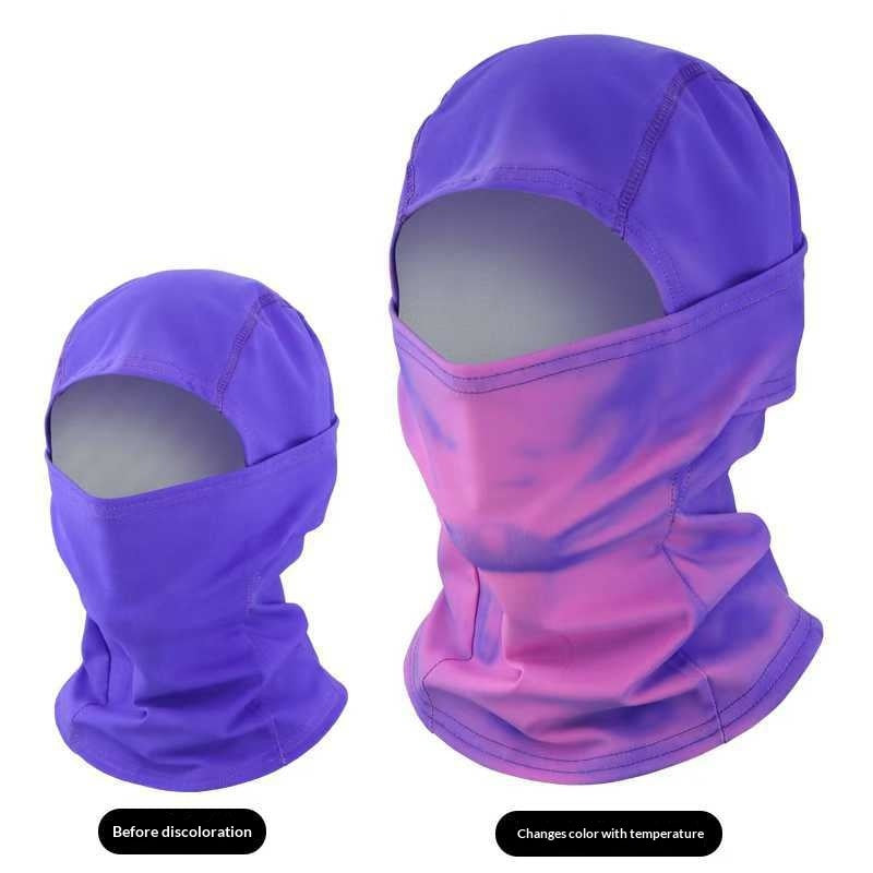 Temperature-Sensitive Color-Changing Balaclava for Cycling