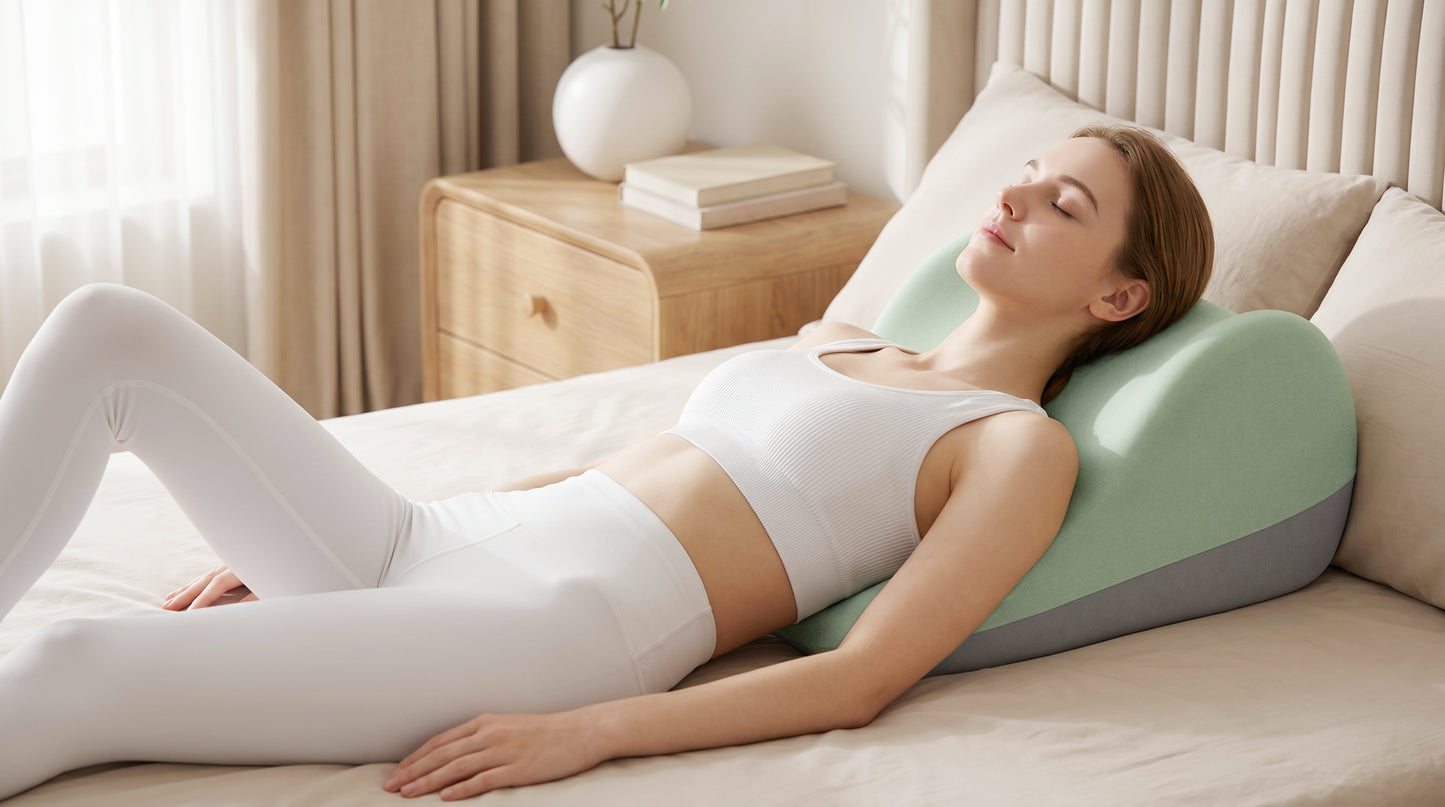 Ergonomic Memory Foam Sex Pillow for Couples - Green