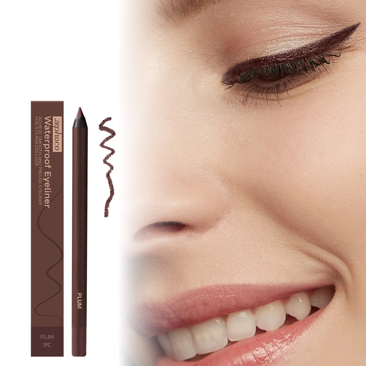 Waterproof Plum Eye Liner Pencil - Long-Lasting Eye Makeup