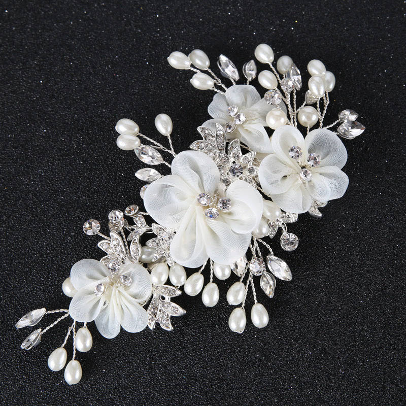 Elegant White Shell Pearl Crystal Hairpin for Wedding & Bridal Hair Accessory