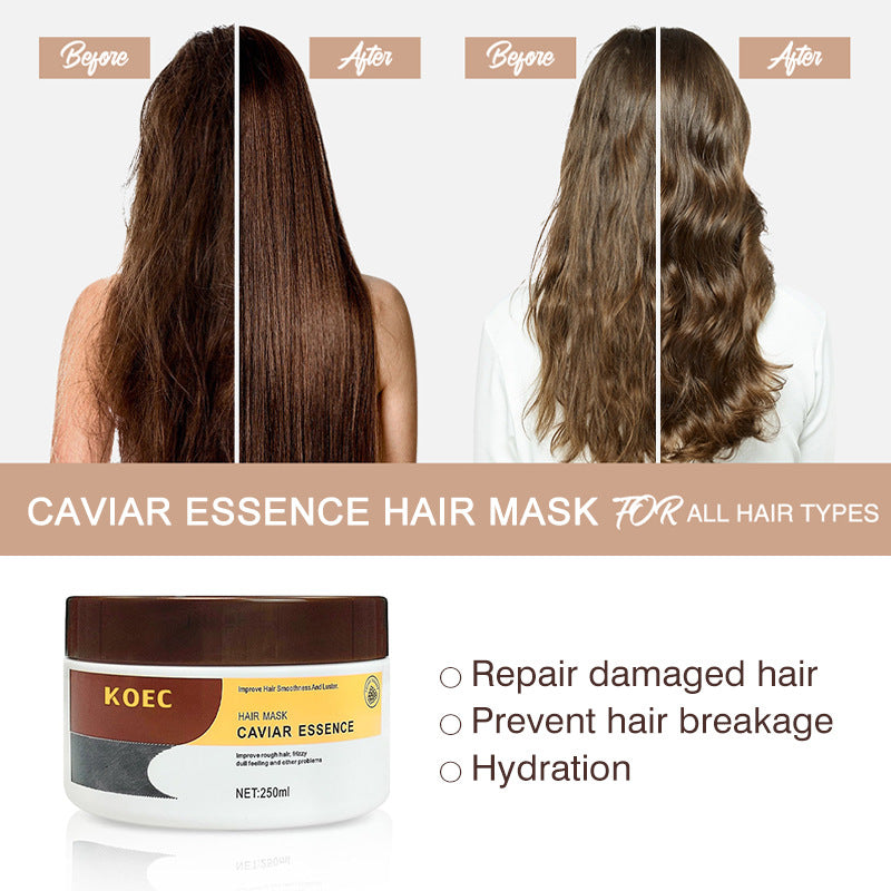 Caviar Hair Mask Conditioner - Moisturizing & Nourishing for Youth, 250g Yellow