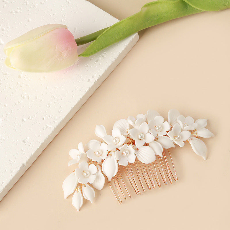 Ceramic Flower Headpiece For Women