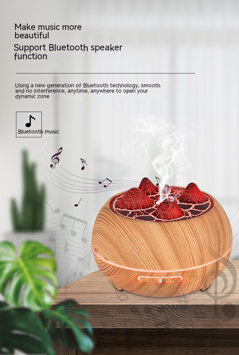 Wood Grain Humidifier with Aromatherapy and Remote Control - USB Powered