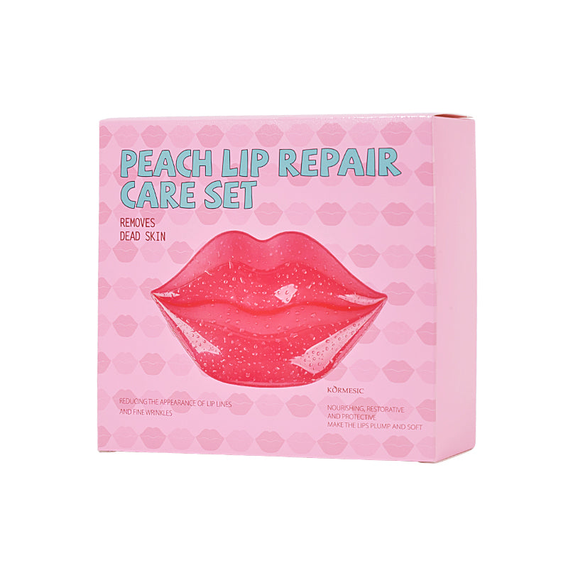 Lip Care Set with Peach Extract - Nourishing Lip Balm & Treatments