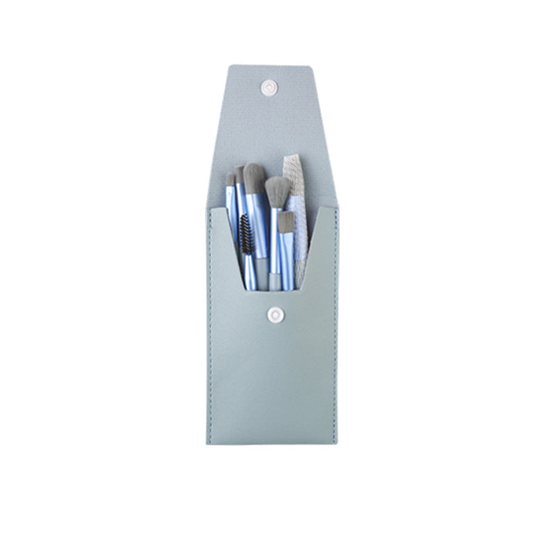 Mini No. 8 Makeup Brush Set - Assorted Styles, 8-Piece Portable Cosmetic Tools