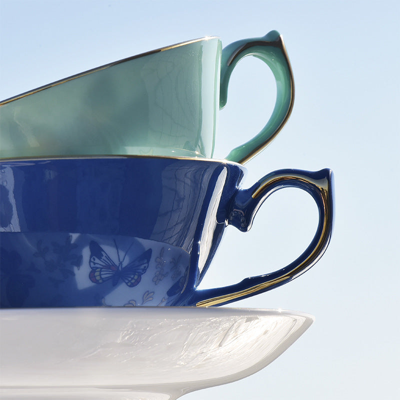 European Light Luxury Ceramic Coffee Cup And Saucer Set