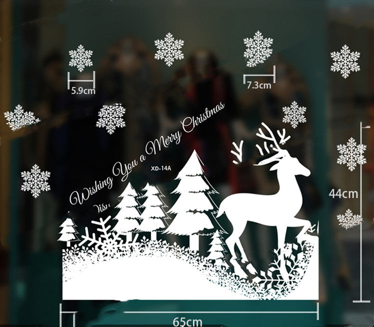 Festive Glass Window Stickers for Holiday Decor - Christmas Festival Decorations