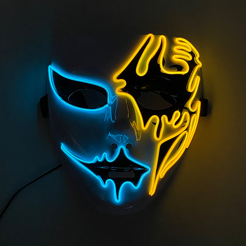 Halloween Zombie Mask Glowing LED Party Mask with Multiple Colors