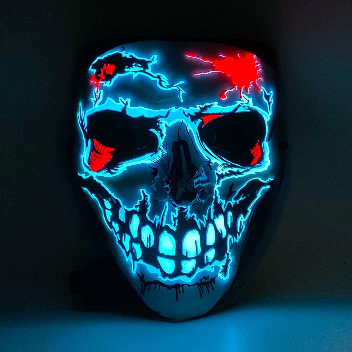 Luminous Skull 3D Disco Party Mask - Electroluminescent Halloween Costume