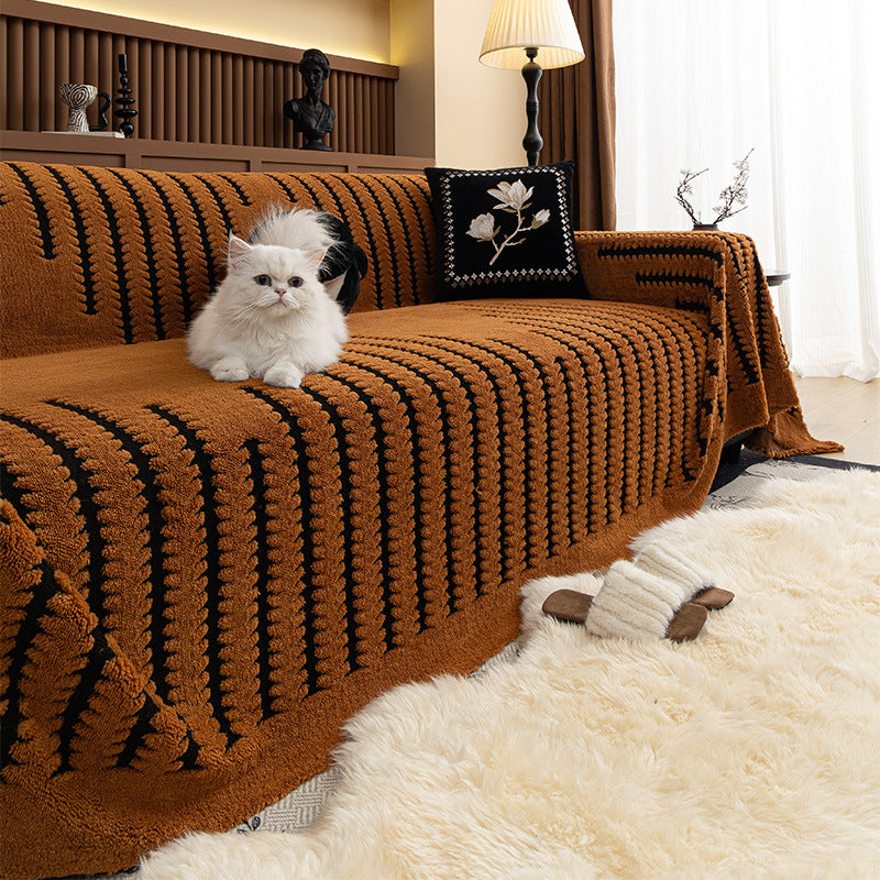 Luxury Winter Sofa Cover - Soft Fleece Dust Protector for 180x180cm & 180x380cm Sofas