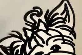 Metal Dog Art Sculpture Home Decor - Modern Dog Ornament Collection