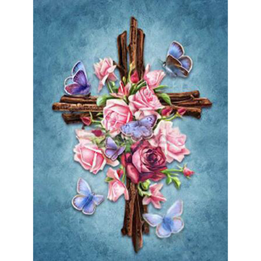 Diamond Painting Cross Stitch Kit - Square & Round Resin Diamonds for Home Decor