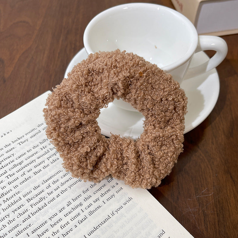 Cute Plush Elastic Hair Scrunchie - Soft Large Intestine Style Hair Band