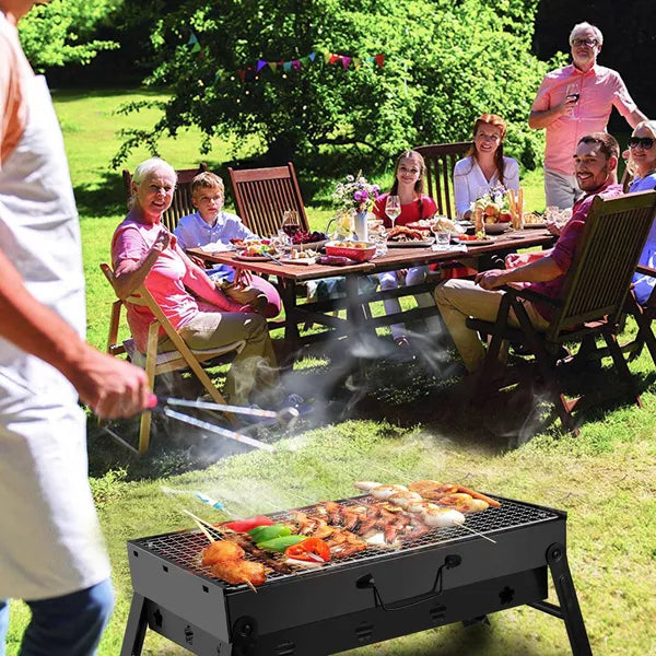 Portable Charcoal Grill - Foldable BBQ for Camping & Travel