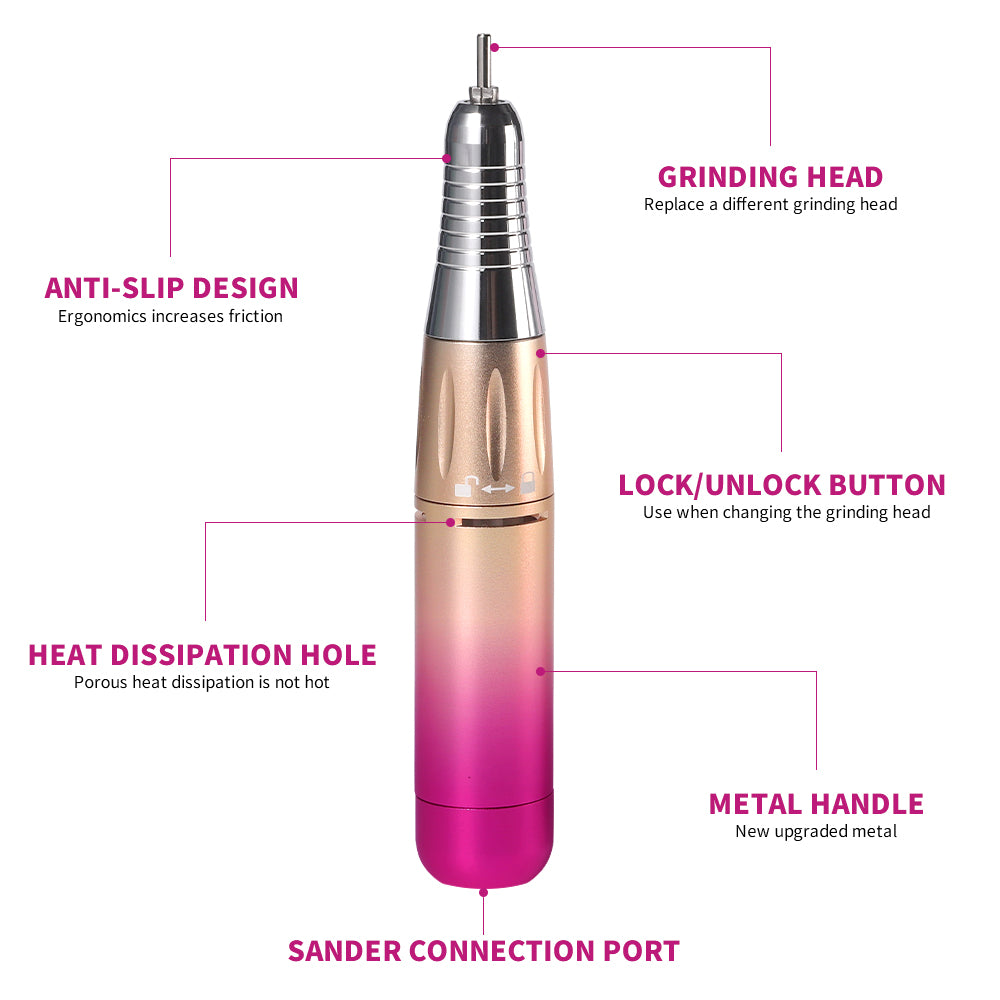 45000RPM Professional Electric Nail Drill Kit - Portable Rechargeable File