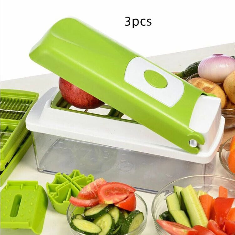 12-Piece Multi-Functional Vegetable Chopper Set - Food Dicer & Slicer for Kitchen