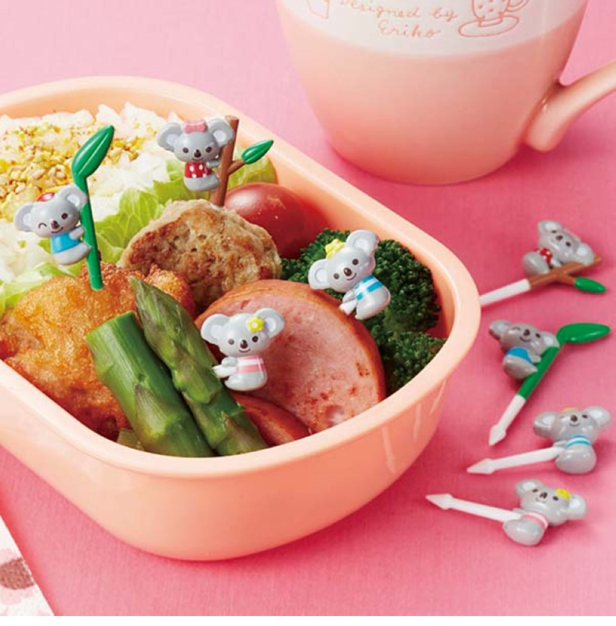 Children's Fruit-Shaped Bento Fork Set - Cute Animal & Character Styles
