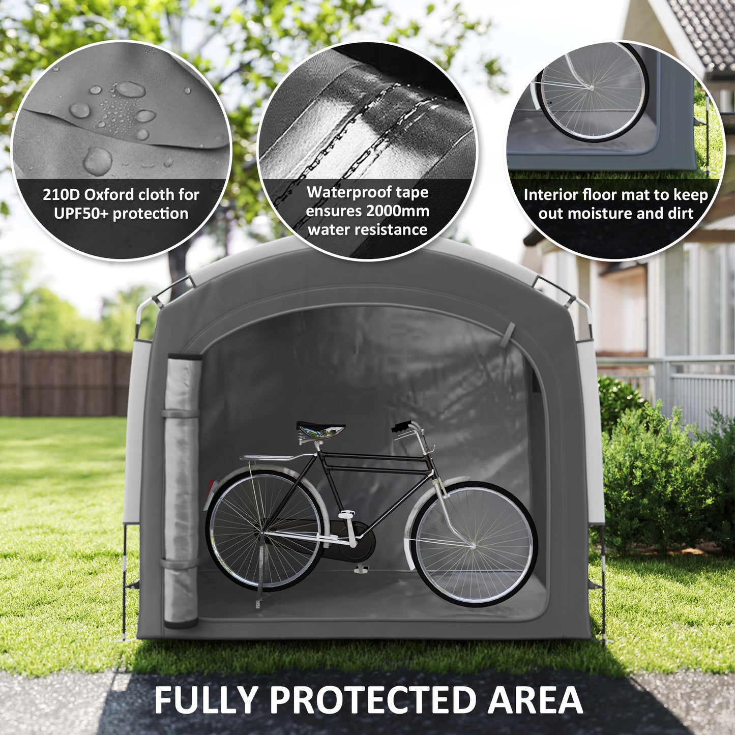 Portable Bike Storage Tent - Waterproof Shelter for 3-4 Bicycles