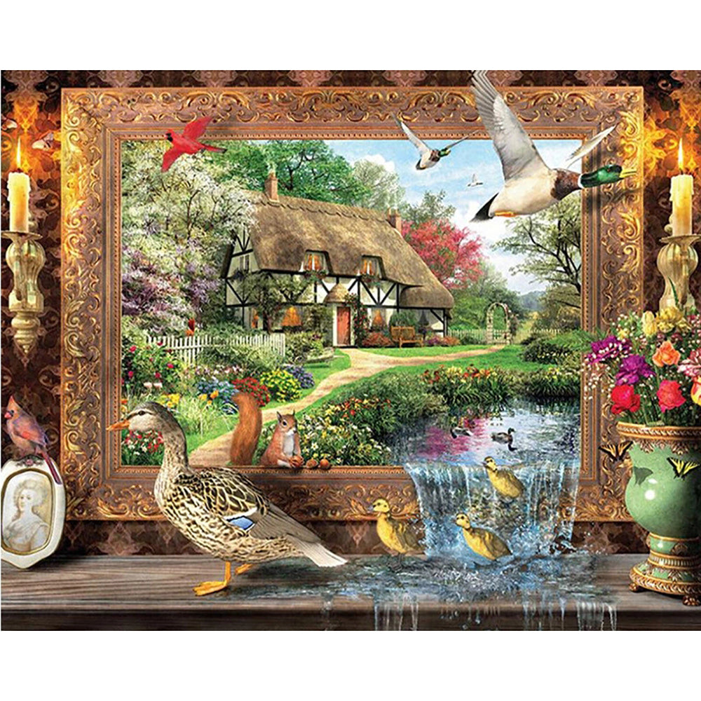 DIY Diamond Embroidery Cross Stitch Kit Home Decoration - Multiple Sizes & Styles