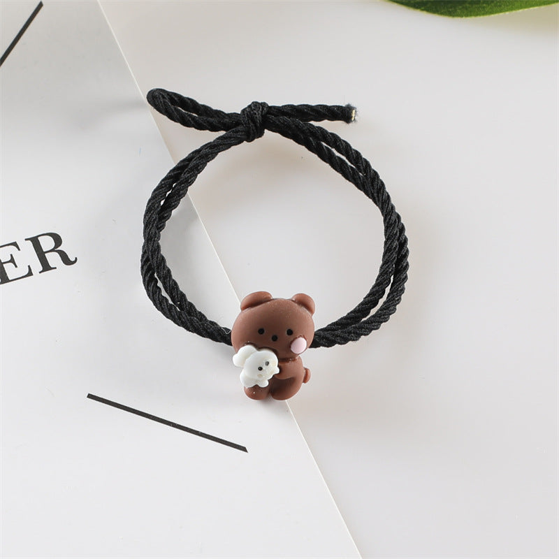 Couple Hair Rope Hair Accessory - Adjustable Animal Design for Kids & Adults