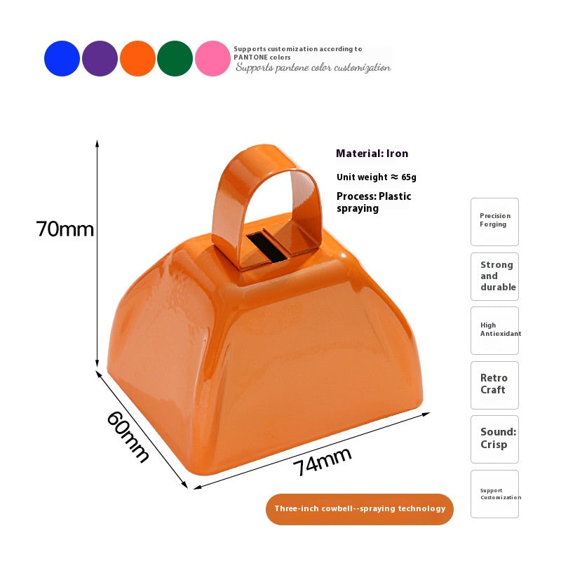Three-Inch Cowbell Hand Bell for Crafts Home & Party Decorations