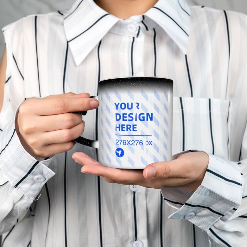 Color-Changing Mug with Comfort Handle - Starry Sky Design