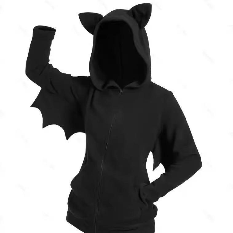 Plus Size Halloween Hoodie for Women - Casual Long Sleeve Sweatshirt