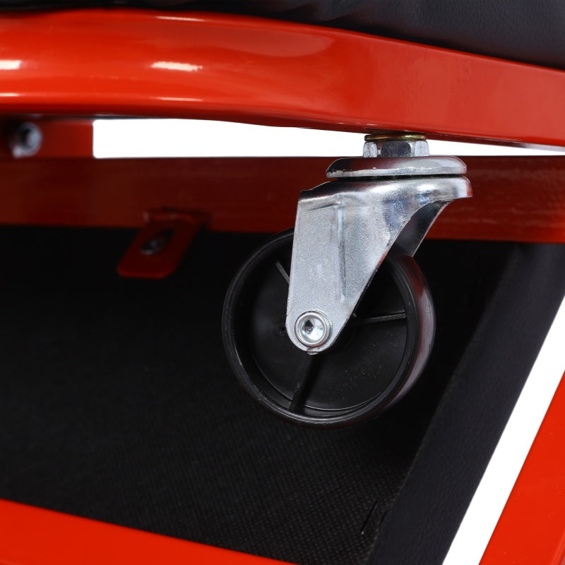 36-Inch Mechanic Creeper Seat - 2-in-1 Garage Tool, Supports 300 Lb, Red