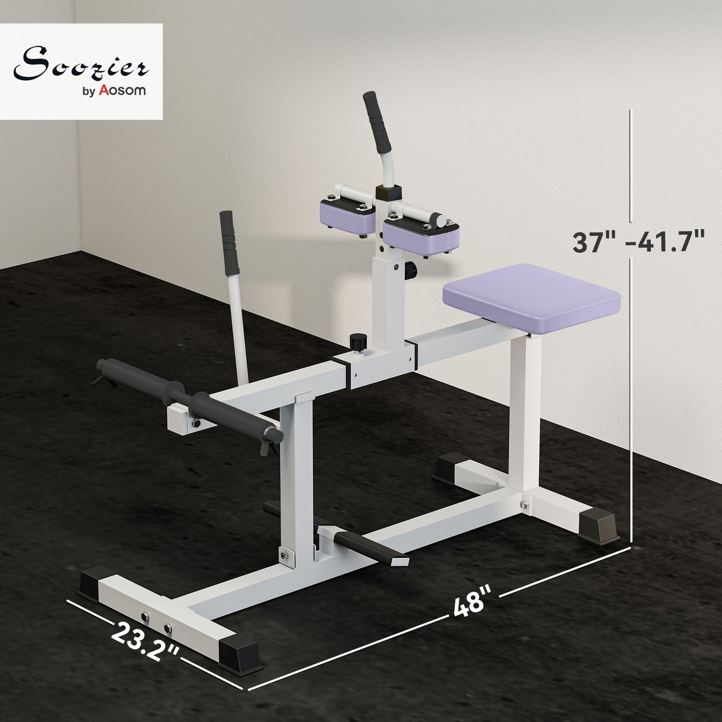Adjustable Steel Calf Raise Machine for Strength Training - Purple