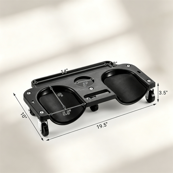 Rolling Knee Creeper with EVA Foam Cushions and Magnetic Tool Tray - Heavy Duty Garage and Auto Repair