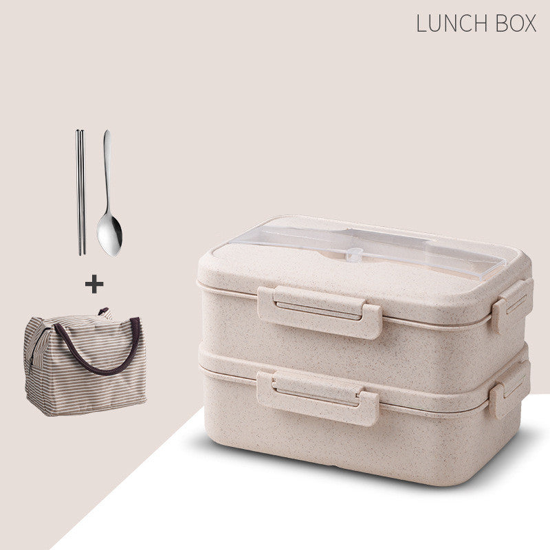 Portable Microwave Lunch Box with Heating Function and Meal Accessories