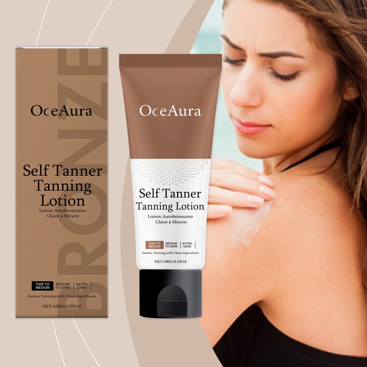 Hydrating Sun-Proof Tanning Cream - Natural Bronze Glow Lotion