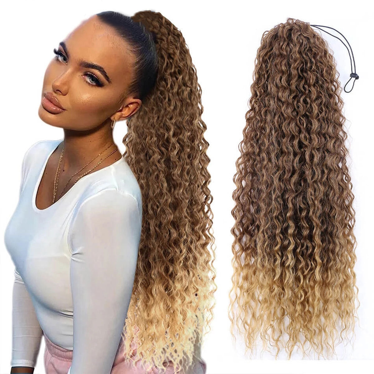 Curly Ponytail Hair Extension - T4/27