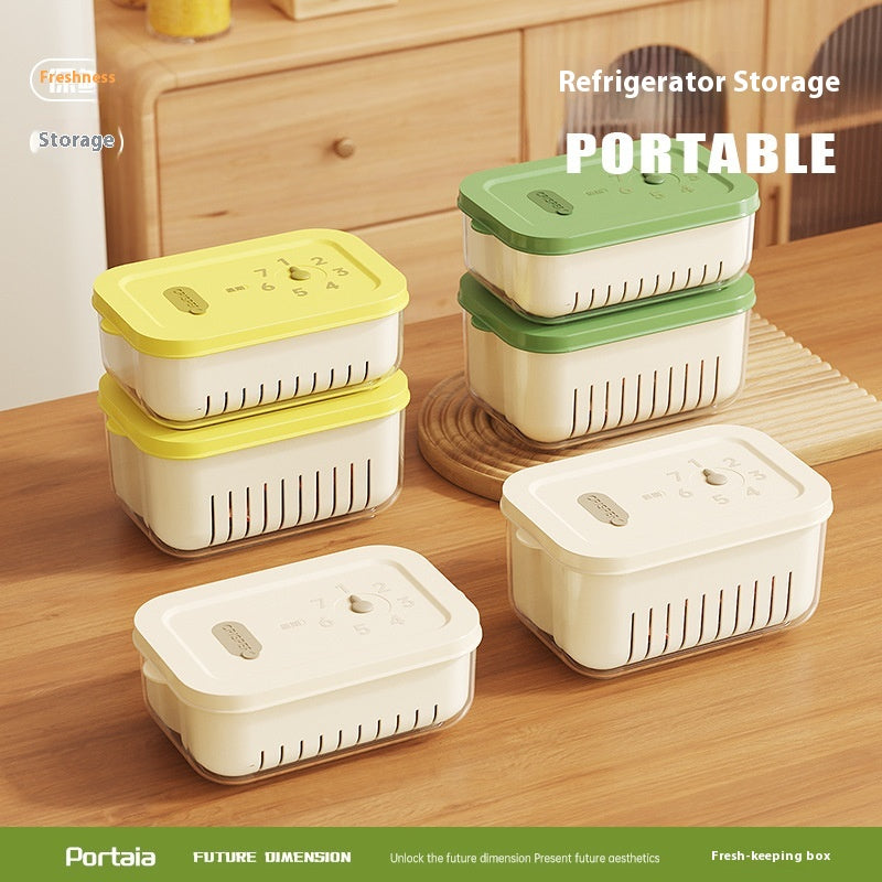 Minimalist Kitchen Storage Crisper - 1-2L Fruit and Vegetable Container
