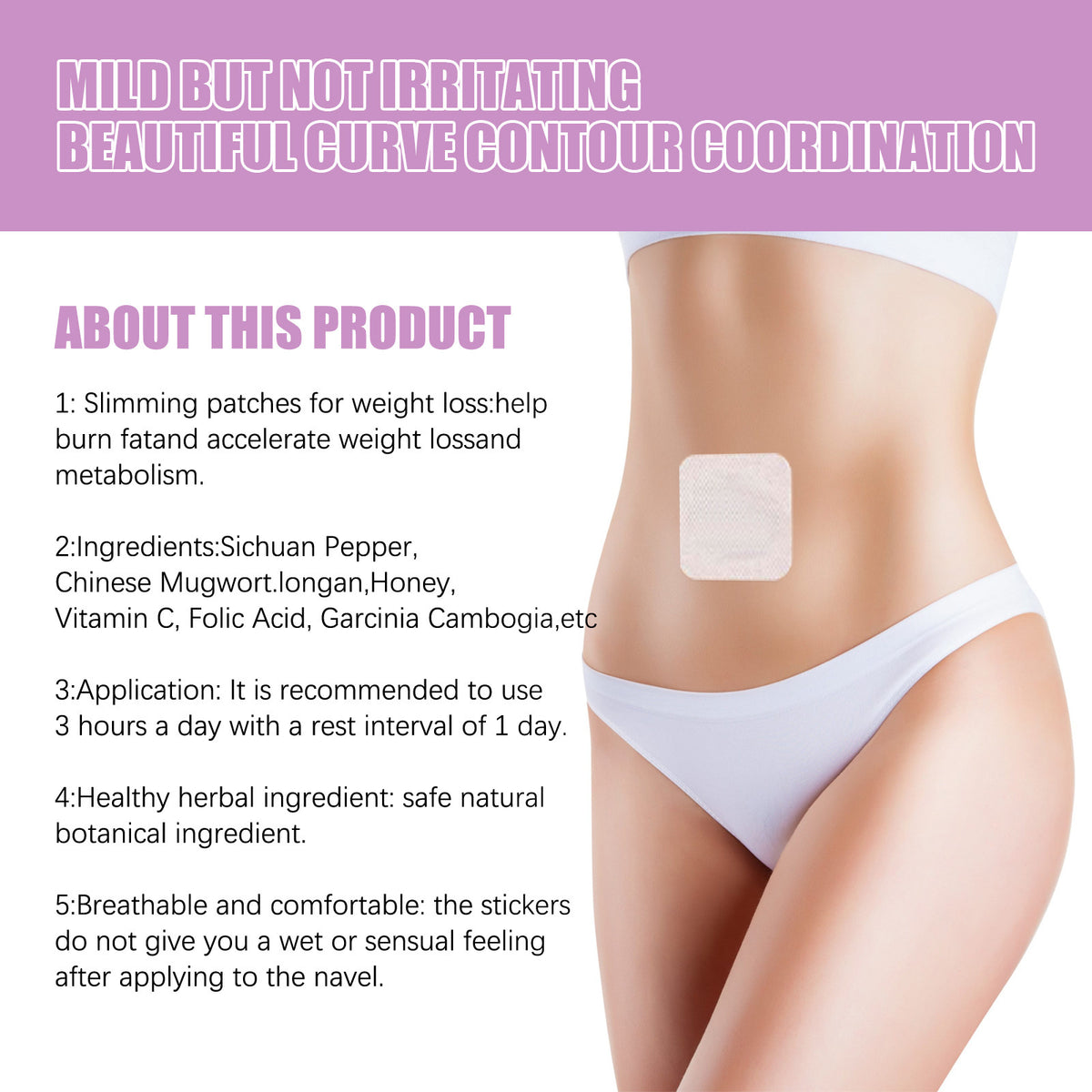 Slimming Navel Stickers Show Body Shaping Lazy