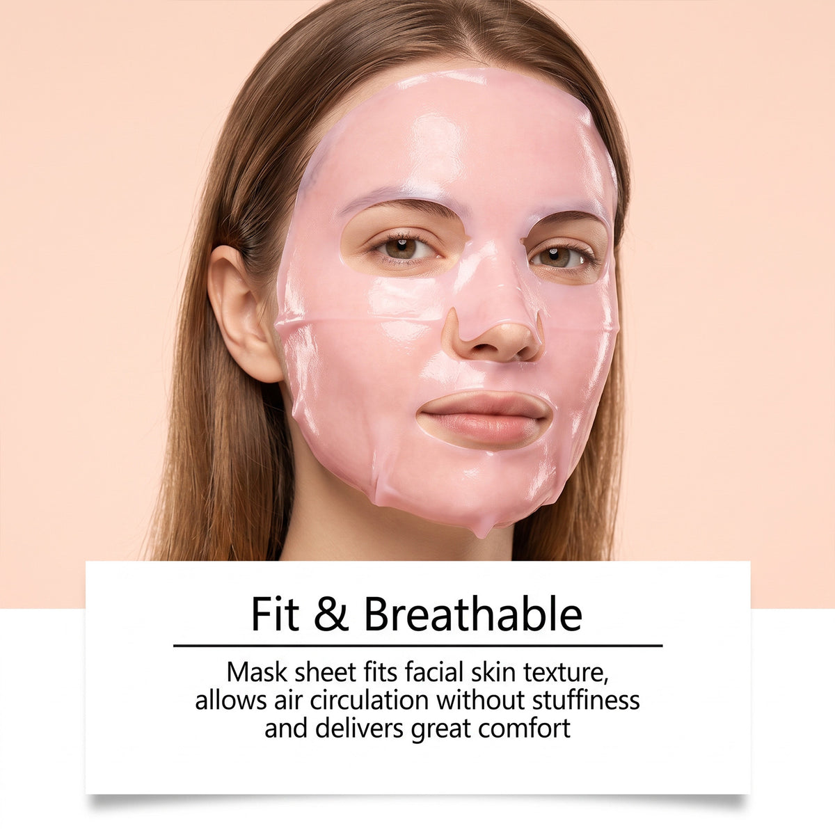 Facial Sheet Gel Mask 1pc Hydrating Collagen Niacinamide Skincare